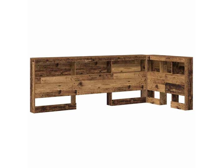 vidaXL Bett Aufbewahrungskopfteil Altholz Holzwerkstoff (1-tlg)
