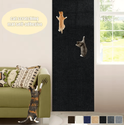 Inspire Picks Self Adhesive Cat Scratching Mat DIY Trimmable Furniture & Climbing Post Protector black 50x300cm