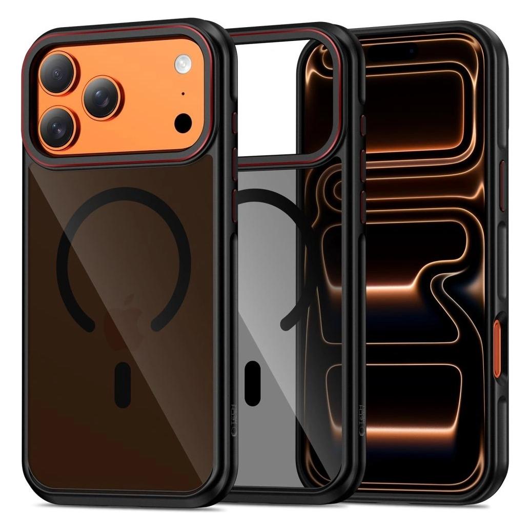4Kom Tech-Protect Maghybrid Magsafe Iphone 17 Pro Schwarz/Rot (Apple iPhone 17 Pro) (204733)
