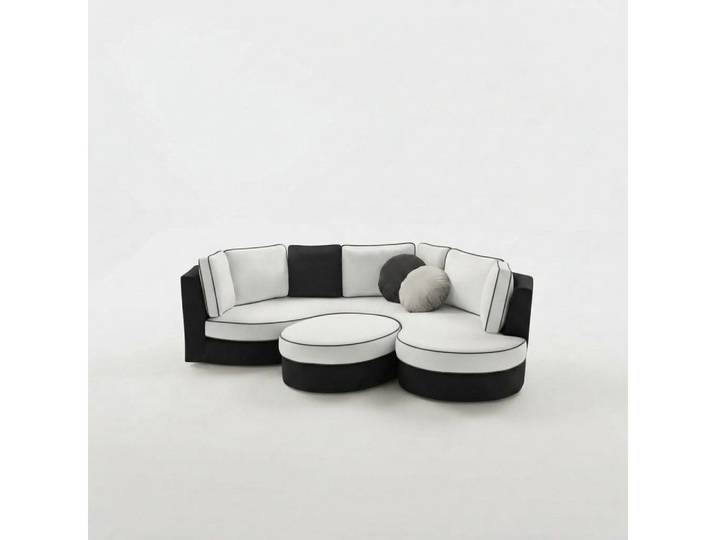 JVmoebel Ecksofa Halbrundes grünes Sofa mit Textilbezug und Holzuntergestell, Made in Europa