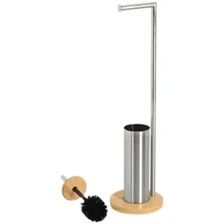 Zeller Present, Toilettenbürste, WC-Garnitur Inox Bambus ø 19x72.5 cm