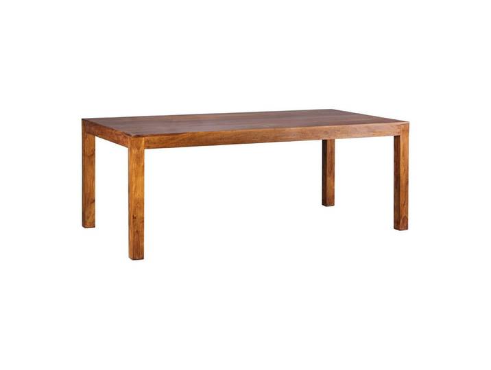 furnicato Esstisch Massivholz, Walnuss Finish 180x90x76 cm Dunkelbraun (1-St), Handgefertigter Küchentisch mit versiegelter Oberfläche für 8 Personen