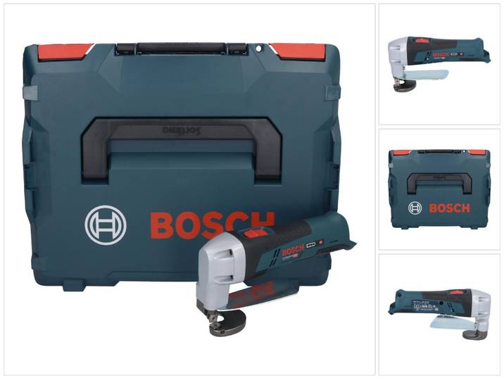 Bosch GSC 12V-13 Cisaille à tôle sans fil 12V + Coffret de transport L-BOXX ( 060192610A ) - sans Batterie\, sans Chargeur