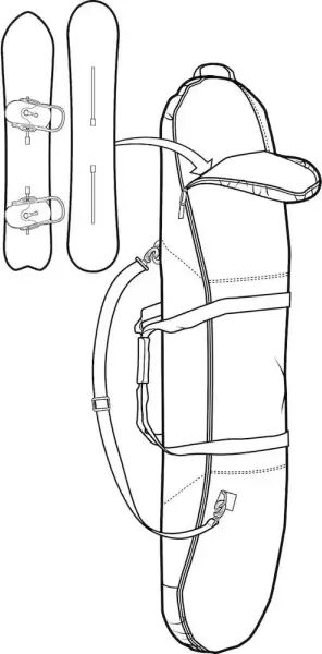 Burton Space Sack Snowboard Tasche (140cm - Soft Sage)