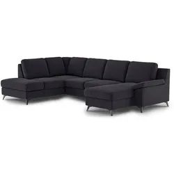 COTTA Wohnlandschaft Boom Stoff Grau Charcoal