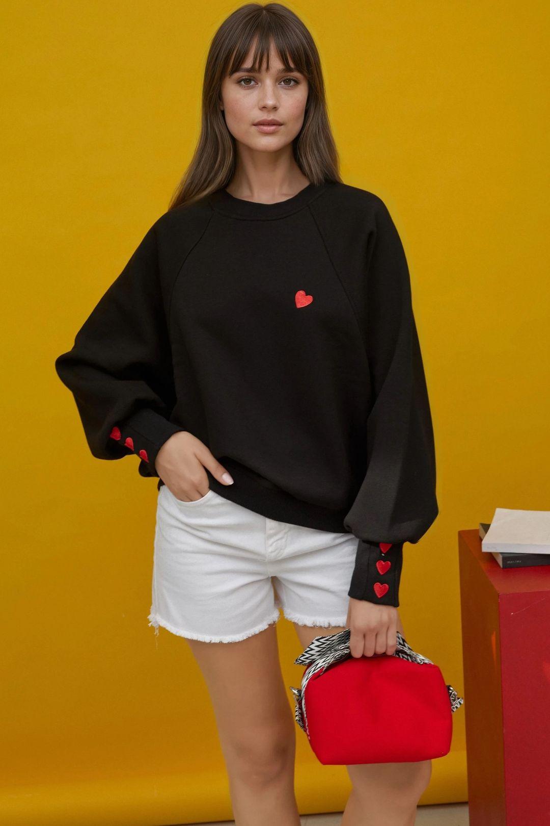 Geborduurd Katoenen Sweatshirt