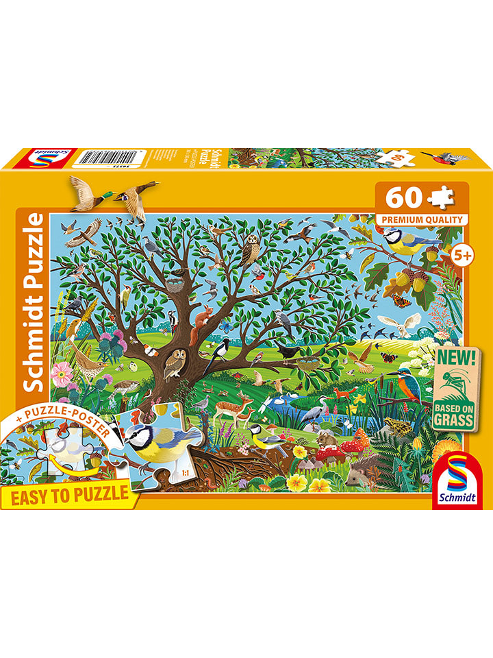 Schmidt Spiele 60tlg. Puzzle "Tiere im Garten" - ab 5 Jahren - onesize