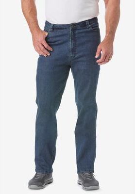 Men's Big & Tall Super stretch jeans by KingSize in Indigo Denim (Size 54 40)