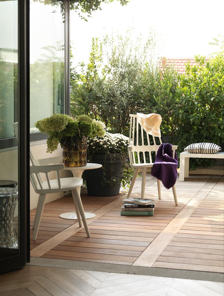 Kartell Tip Top Mono Beistelltisch (schwarz glänzend) schwarz glänzend