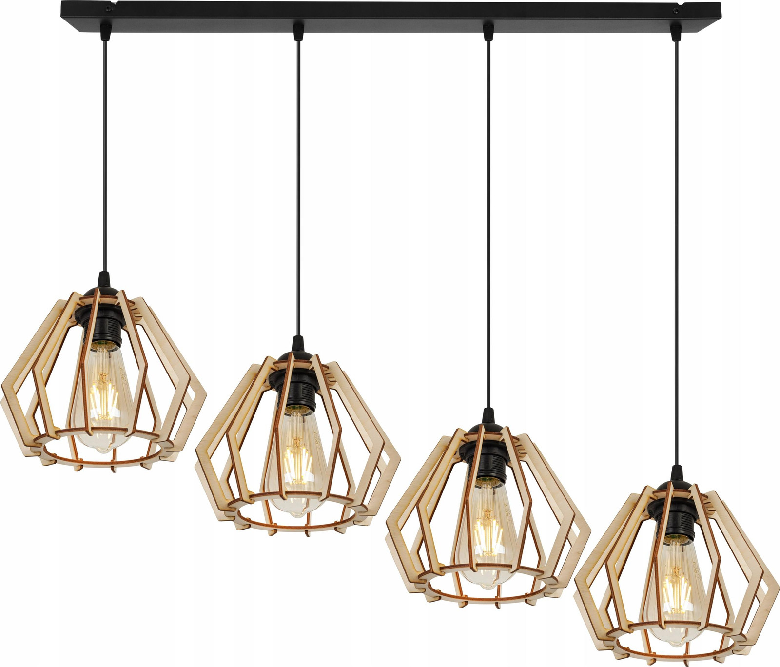 LIGHT HOME LH Moderne LED-plafondlamp van hout