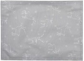 IH Casa Decor Lurex Placemat (Silver Reindeer) - Set of 12
