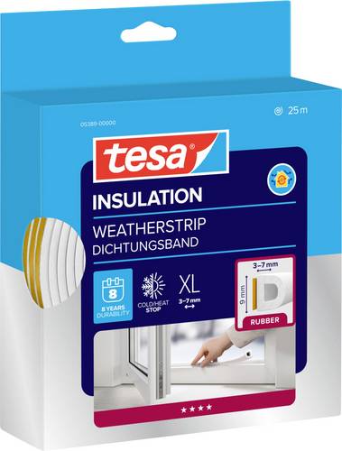 Tesa D-Profil 05389-00000-00 Dichtband tesamoll Weiß (L x B) 25m x 9mm 25m