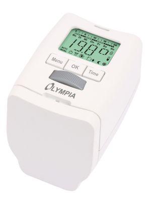 Heizkörperregler Olympia HAT 430-22, energiesparend, 4 Heiz- & Sparzeiten einstellbar, M30x1,5 Gewindeanschluss, inkl. RA-, RAV-, RAVL-Adapter