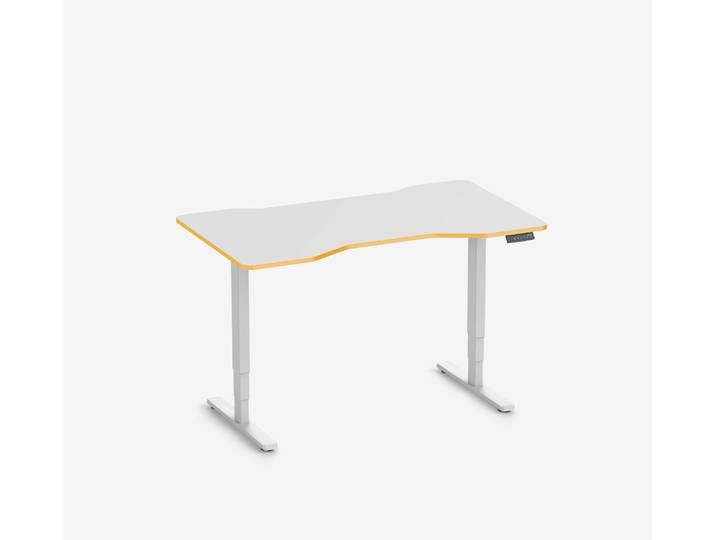 FOKUS Gamingschreibtisch Weiß 140x80 Cockpit Sundown