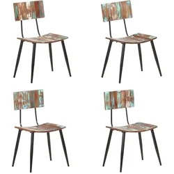 Décoshop26 - Set aus 4 Esszimmer-/Küchenstühlen aus massivem Altholz CDS021333