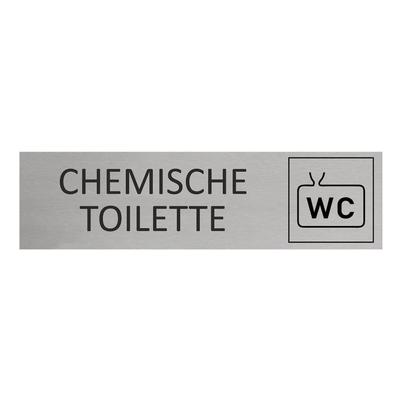 CombiCraft Aluminium Türschild Chemietoilette 165x45mm mit 3M-Tape