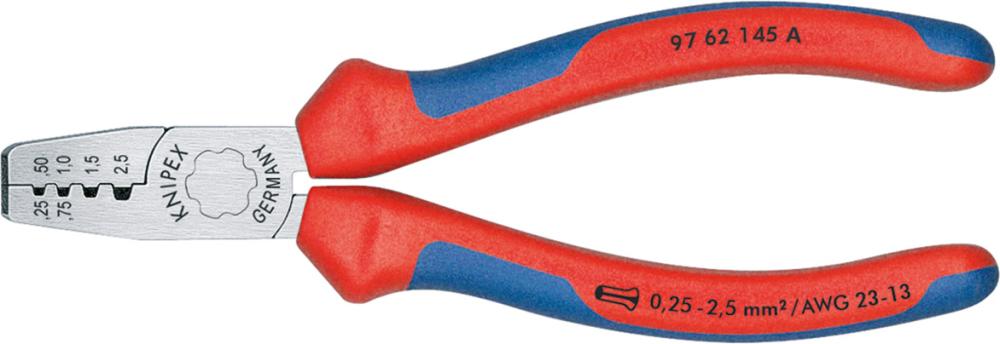 KNIPEX Aderendhülsenzange mit Mehrkomponenten-Griffen 145mm qmm