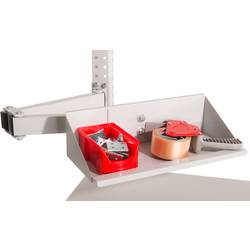 Manuflex ZB3902.5021 Sichtboxen-Regal-Halter-Element für UNIVERSAL und PROFI mit Doppelgelenk, BxTxH= 435 x 165 x 120 mm