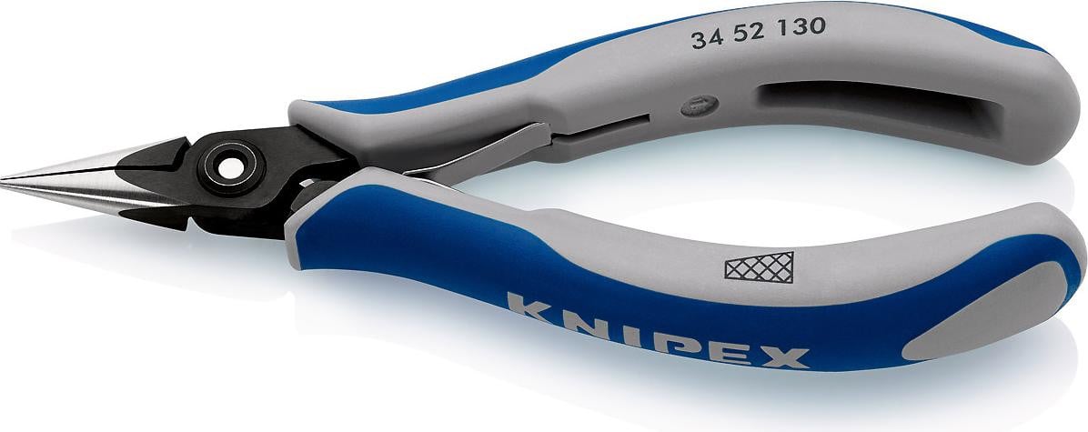 Knipex Krimptang 34 52 130, Blauw/Grijs, 130 mm