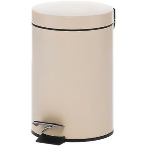 Kela Mülleimer Monaco, 20900, beige, Kosmetikeimer aus Metall, 3 Liter
