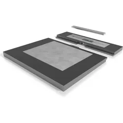 ESS Duschboard Compact Sperrwasserh. 30 mm, 120x110cm, Komplettset, SBCOM-LINE-1 SBCOM-LINE-1