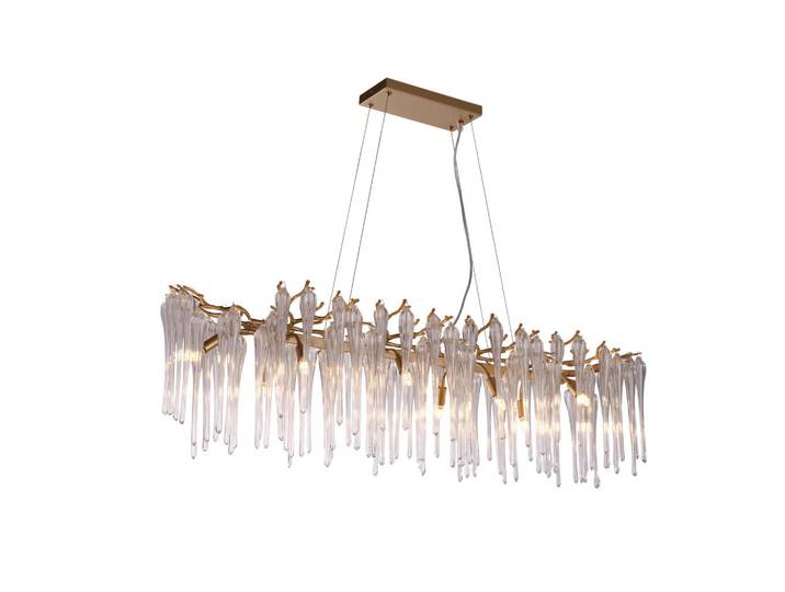 Searchlight Hängeleuchte Heritage, Goldfarben, Metall, 31x150x117 cm, Europäischer Sicherheitsstandard, Lampen & Leuchten, Innenbeleuchtung, Hängeleuchten, Pendelleuchten