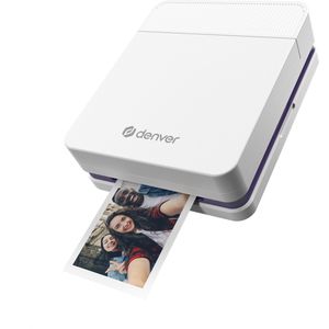 Denver MCP-6010 Fotodrucker, weiß, bis 5,2 x 9 cm, für Smartphone, mit Bluetooth, inkl. Fotopapier