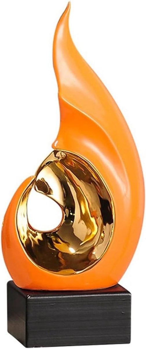 Handgemaakt Keramisch Standbeeld Luxe Decoratie Oranje Hoogte: 325 cm