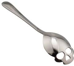 Modern Mode Marketplace Skull Coffee Spoon Stainless Steel Gothic Dessert Tea Sugar Scoop silver