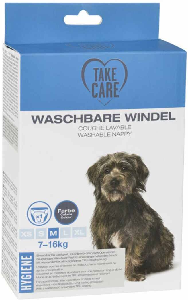 Take Care Pannolini per Cani Femmine Lavabili  Grigi M