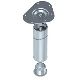 Element-System, Tischbeine + Tischgestell, Stahlrohrfüsse