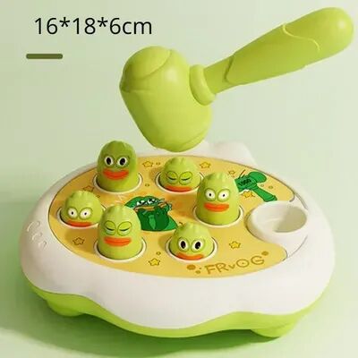 JoyToys Montessori Animal Hammer Toy For Toddlers Interactive Duck, Frog & Pig Toddler Learning Toy frog