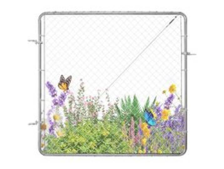 VEVOR Gartentür, 183x178 cm, verstellbares Maschendrahtzaunelement, passend für 91,44x121,92 cm große Gartenzauntoröffnungen, Zauntor für Farmen, Pfosten nicht im Lieferumfang enthalten