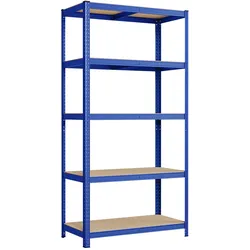 Songmics, Kellerregal, Lagerregal 200 x 100 x 50 cm blau Max. statische Belastbarkeit jeder Ablage: 120 kg