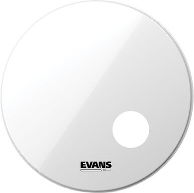 "Evans 24"" EQ3 Resonant Bass Drum Blanc"