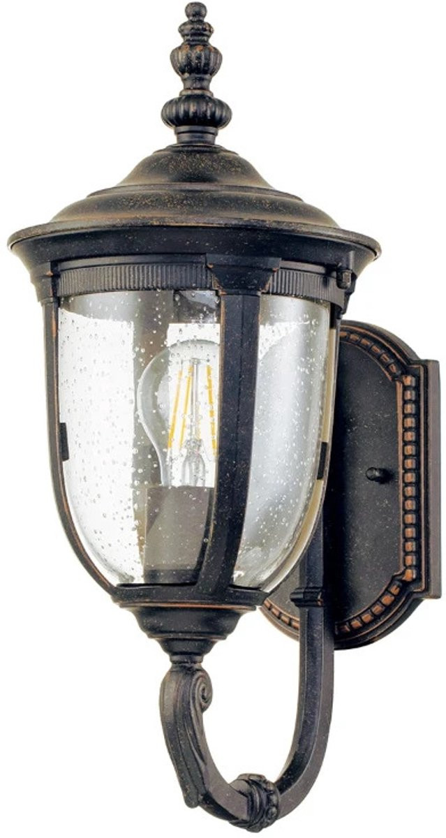 Elstead Lighting Cleveland Wandlantaarn voor buiten, Klassiek, Aluminium en Glas