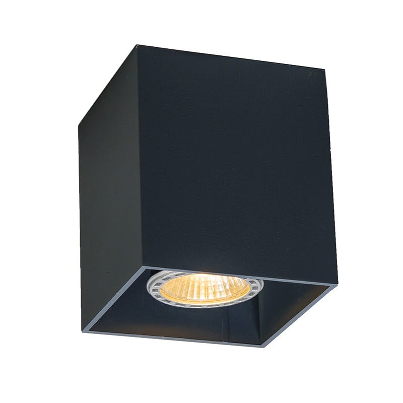 Qazqa Smart LED Spot Zwart met WiFi GU10 - Opbouwmontage