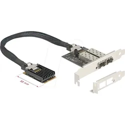 DELOCK 95281 - Netzwerkkarte, MiniPCIe I/O, Gigabit Ethernet, 2x SFP