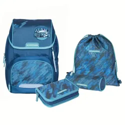 SCHNEIDERS Ergojet Jungen Schultasche Camo, 6teilig, 21 Liter