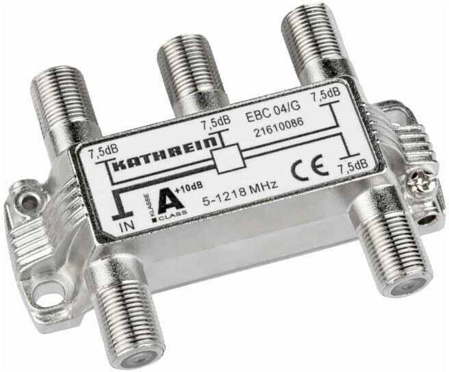 Kathrein Répartiteur 4 voies 5-1218 MHz 7,5 dB EBC 04/G (21610086)
