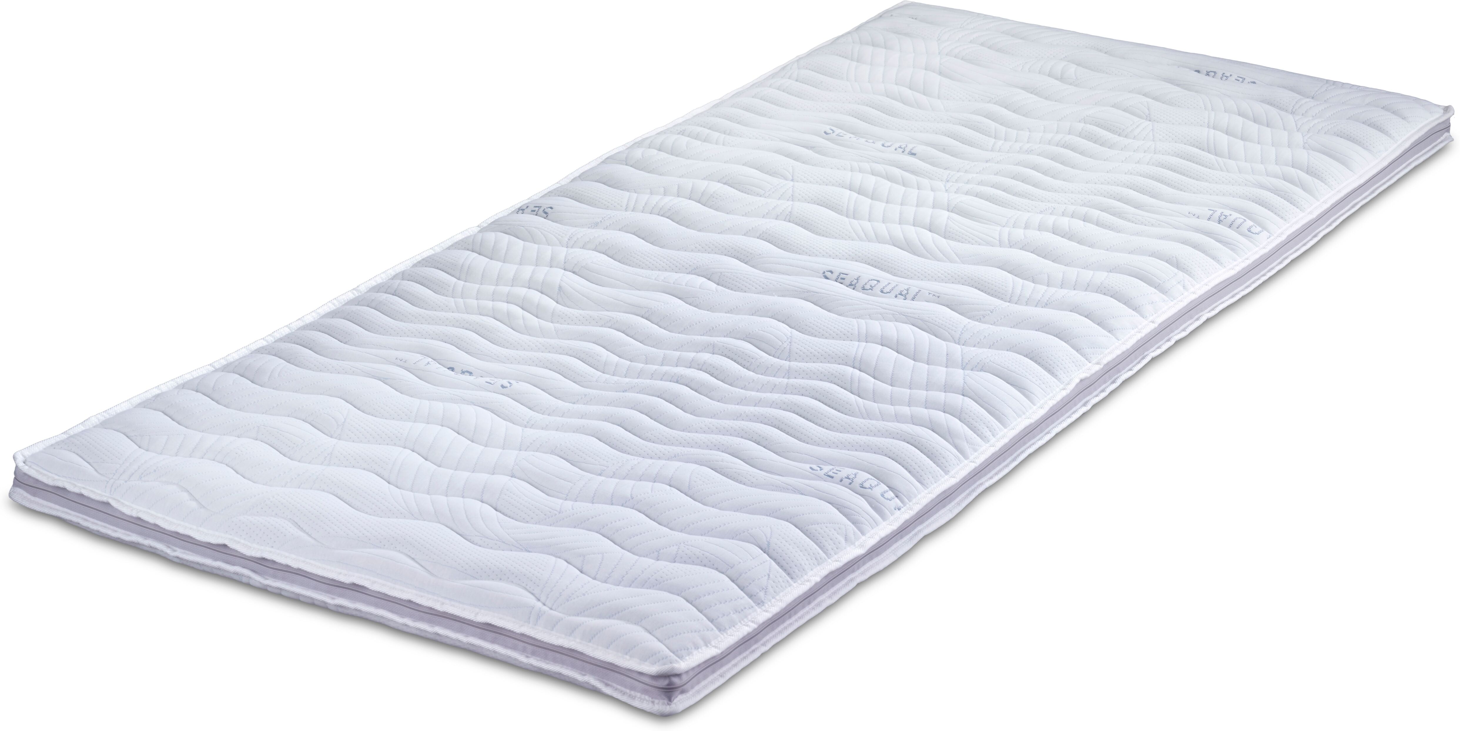 Topper HEMAFA "SEAQUAL Topper", beige (champagner), B:120cm H:6cm L:200cm, Gelschaum, Topper, Mit reclyctem Plastik aus den Ozeanen