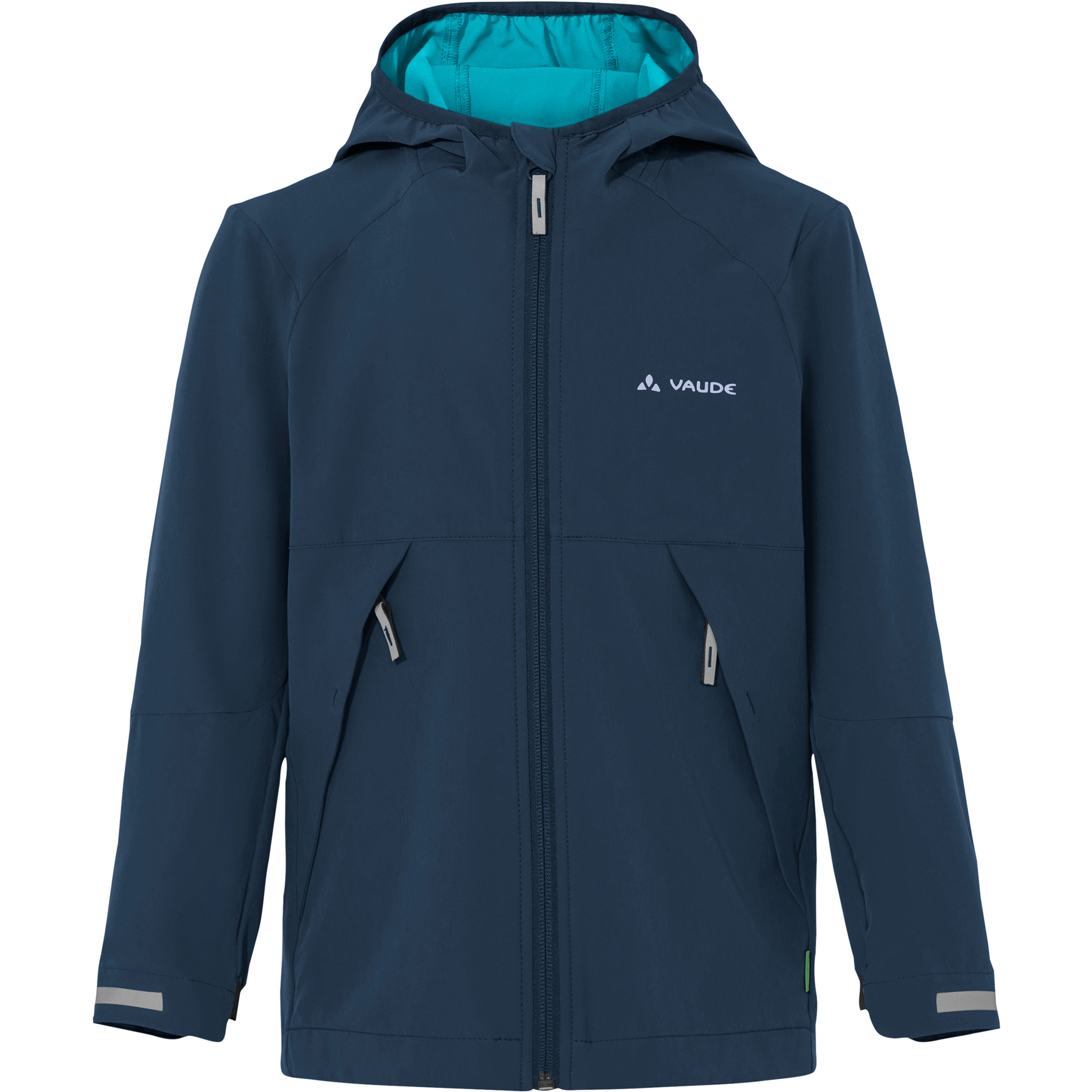Vaude Moab Stretch Kinder Softshelljacke blau Größe 158 Trekking Widerstandsfähig Wasserabweisend