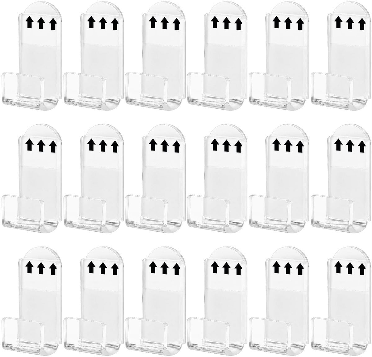 18-Stuks Transparant Platendisplayrek voor Wandmontage - Acryl Opbergrek voor Muziekalbums en Decoratie