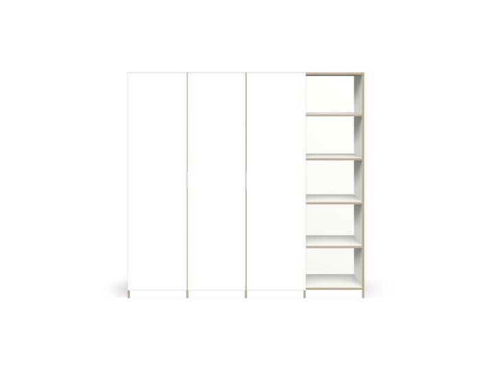 Kleiderschrank in Multiplex Optik von Pickawood Premium Dekore Weiß Multiplex Kante