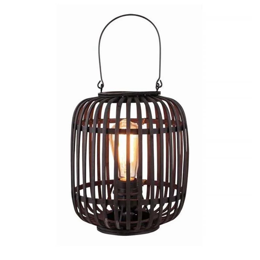 Freelight Tafellamp Treccia Rotan LED Zwart Hoogte: 26 cm