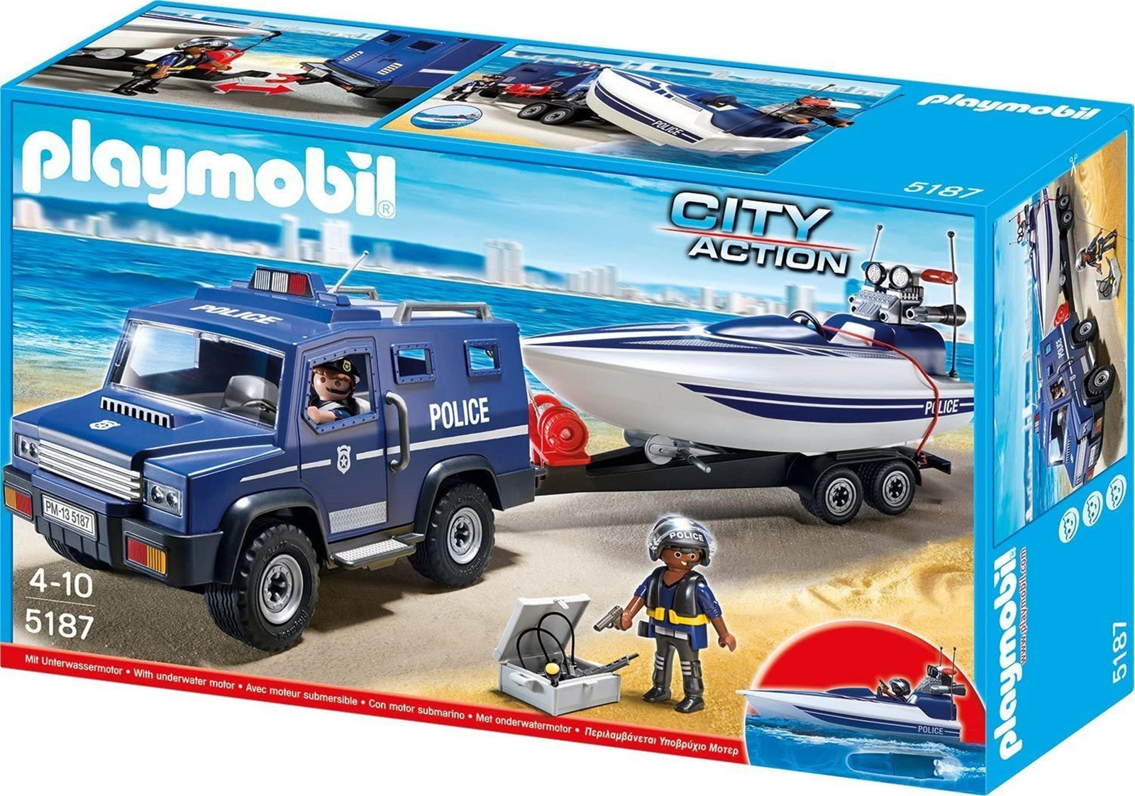 Playmobil 5187 Politie-actie met vrachtwagen en speedboot