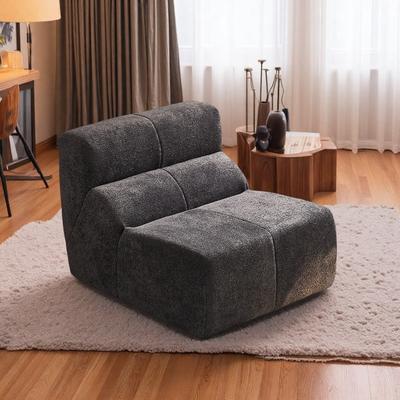 "36.61"" Armless Luxury Compress Accent Chair with High-Resilience Foam and Ergonomic Design and No Assembly"