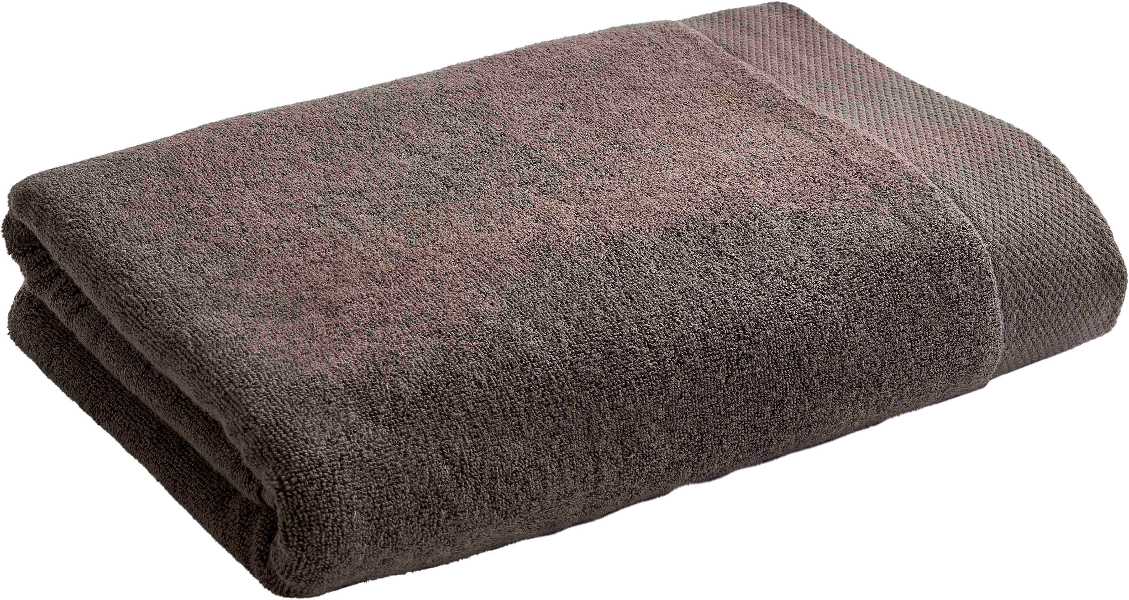 Duschtücher CHRISTY "LUXE", grau (soot), B:76cm L:137cm, Walkfrottier, Obermaterial: 100% Baumwolle, Handtücher, Duschtücher, Luxus Duschtücher in Premium Qualität mit 730g/m², 76x137cm, 2er Set soot B/L: 76cmx137cm, 2 Stk., Walkfrottier