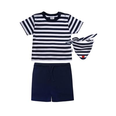 Erstausstattungspaket LILIPUT, Mädchen, Gr. 74/80, blau (blau, weiß), 100% Baumwolle, KOB Set-Artikel Erstausstattungspaket, mit niedlichem Halstuch