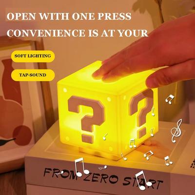 USB Rechargeable LED Question Mark Night Light With Music Anime Peripheral Bedside Lamp For Kids Room Gift USB Rechargeable LED Question Mark Night Light With Music Anime Peripheral Bedside Lamp For Kids Room Gift